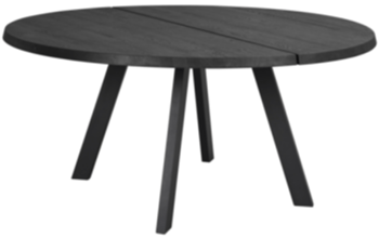 Round solid wood table "Fred" ash stained Ø 160 cm