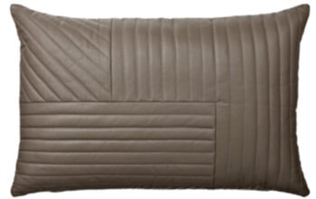 Leather cushion Motum 60 x 40 cm - Taupe