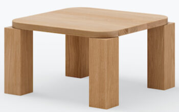 Designer solid wood coffee table "Atlas* oiled oak - 60 x 60 cm
