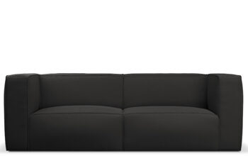3 seater designer sofa "Muse" - with bouclé cover Black