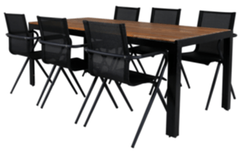 Gartenmöbel Set „Bois Black“ / Tisch 205 x 90 cm + 6 Stühle 





Archiviert