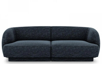 2 seater design sofa "Miley" - chenille dark blue