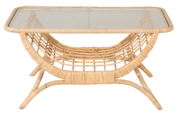 Loungetisch „Moana“ aus Bambus und Rattan 95 x 60.5 cm