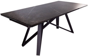 Extendable designer dining table "Atlas" ceramic 180-220-260 x 90 cm - Graphite