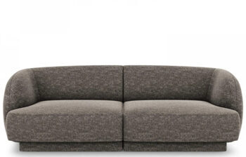 2 seater design sofa "Miley" - chenille gray