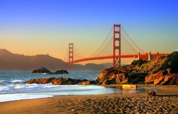 Acrylglasbild „Golden Gate“ 80 x 120 cm