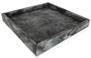 Noble square marble tray, dark gray 

Archived
