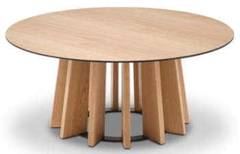 Solid design coffee table "Mojave" oak wood - Ø 100 x 40 cm nature