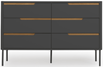 Commode "Switch" 130 x 83 cm / 6 tiroirs - Anthracite Mat