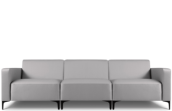 Hochwertiges, modulares 3-Sitzer Outdoor Sofa „Kos“/ Grau