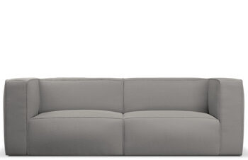 3 seater designer sofa "Muse" - with bouclé cover gray