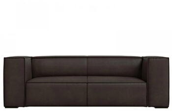 2 seater leather sofa "Agawa" - graphite