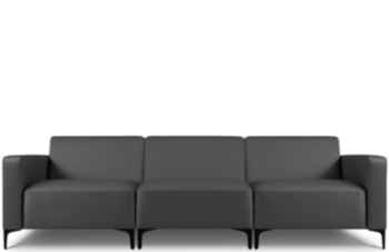 Hochwertiges, modulares 3-Sitzer Outdoor Sofa „Kos“/ Dunkelgrau