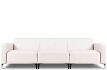 High quality modular 3 seater outdoor sofa "Kos"/ White
