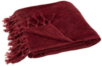 Viscose blanket "Cozy Moments" 170x130 cm - Bordeaux
