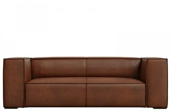 2 seater leather sofa "Agawa" - Brown