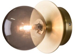 Wall and ceiling lamp "Art Deco" - Smoke/Gold
