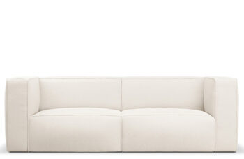 3 seater designer sofa "Muse" - with bouclé cover Soft Beige