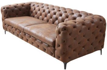 3 seater sofa "Modern Baroque" 240 x 97 cm - Antique Brown