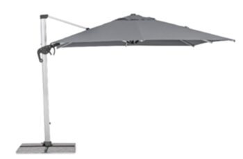 Traffic light umbrella "Ines 360° degrees" 300 x 300 cm - silver/dark gray