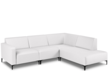 Canapé d'extérieur modulaire haut de gamme "Kos" 248 x 203 cm / Gris clair
