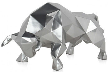 Design sculpture "Taurus" 48 x 25 cm - Silver