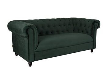2.5-Sitzer Sofa „Chester Velvet Dark Green“