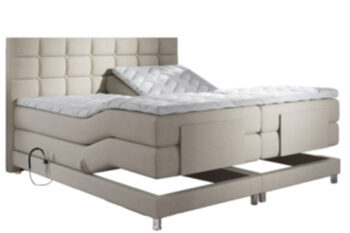 Premium box spring bed "Dubai" electronically adjustable with remote control, 180 x 200 cm - Beige