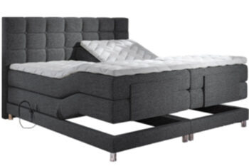 Premium box spring bed "Dubai" electronically adjustable with remote control, 180 x 200 cm - gray