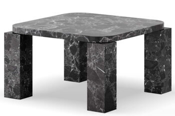 Designer coffee table "Atlas* Costa Black Marble - 60 x 60 cm