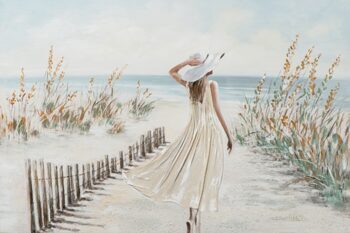 Handbemalter Kunstdruck „Schönheit am Meer“ 80 x 120 cm