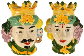 set of 2 design vases "Sicily Lovers"
