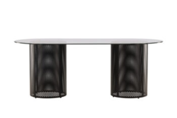 Oval design dining table "Glasgow X" 200 x 100 cm