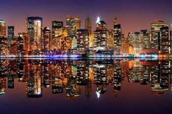 Tableau en verre acrylique "New York Skyline" 80 x 120 cm