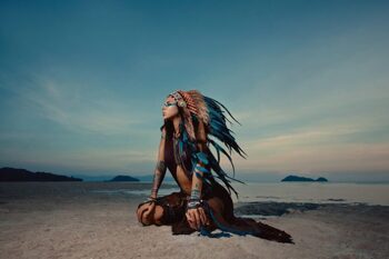 Acrylglasbild „Indianerin“ 80 x 120 cm