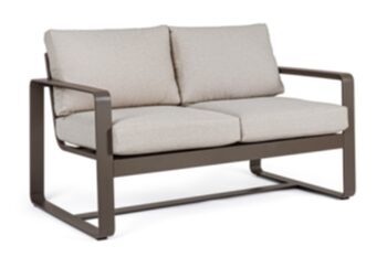 2-seater outdoor sofa "Merrigan" - coffee/beige