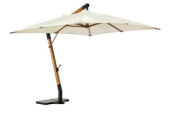 Capua" cantilever parasol Ecru 300 x 400 cm