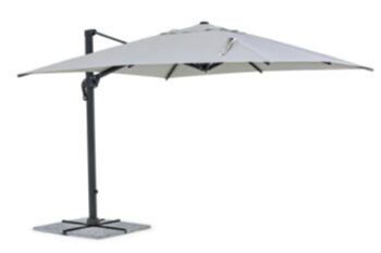Traffic light umbrella "Ines 360° degrees" 300 x 300 cm - anthracite / light gray