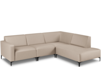 Hochwertiges, modulares Outdoor Sofa „Kos“ 248 x 203 cm / Beige
