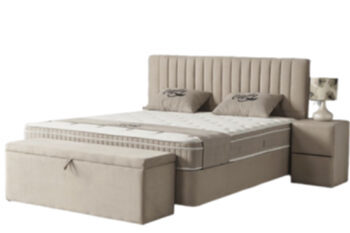 Premium box-spring bed "CINDY" incl. mattress, mattress base: 160 x 200 cm