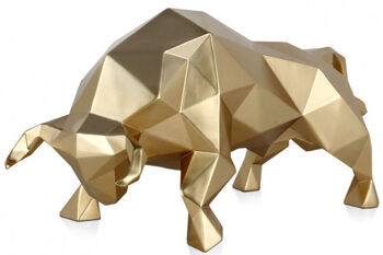 Design sculpture "Taurus" 48 x 25 cm - gold