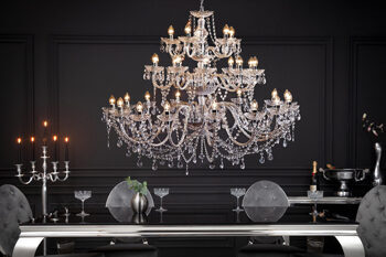 Imposing chandelier "Diamonds" 30-flame, Ø 120/ H 110 cm - Clear