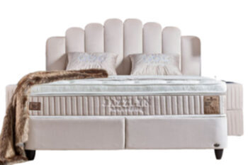 Premium box-spring bed "Jazzlyn" incl. mattress & topper, mattress base: 160 x 200 cm