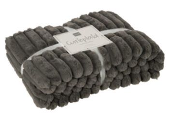 Luxurious "Cozy Moments" bedspread - 180 x 130 cm / dark gray