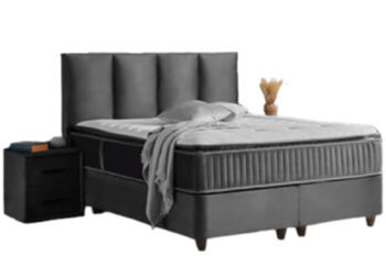 Premium box-spring bed "NORA" incl. mattress & topper, mattress base: 160 x 200 cm