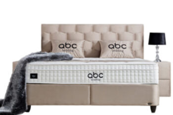 Premium box-spring bed "Palermo Beige" incl. mattress, mattress base: 160 x 200 cm