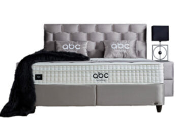 Premium box-spring bed "Palermo Grey" incl. mattress, mattress base: 160 x 200 cm