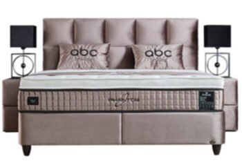 Premium box-spring bed "Phantom Taupe" incl. mattress & topper, mattress base: 160 x 200 cm
