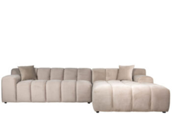 Design corner sofa "Cube" with chaise longue on the right