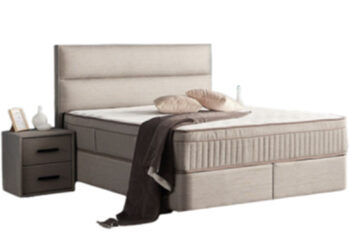 Premium box-spring bed "SENNA" incl. mattress & topper, mattress base: 160 x 200 cm